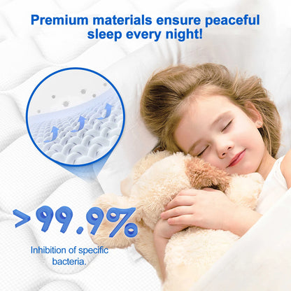 Daccormax-Matratze 90 x 200, Taschenfederkernmatratze 22 cm, ergonomisches Design, 7 Zonen, antiallergische Matratze mit waschbarem Bezug