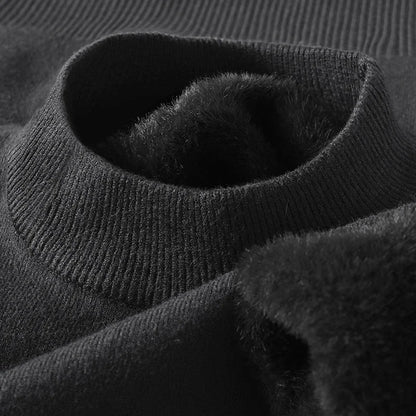 Knitwear Sweater New Autumn/Winter Mock Neck Sweatshirts Solid Color Pullovers Man Brand Casual Mens Clothing