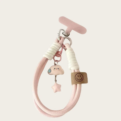 Kawaii Cloud Star Lanyard Short Wrist Strap Cute Phone Accessory for Mobile Camera