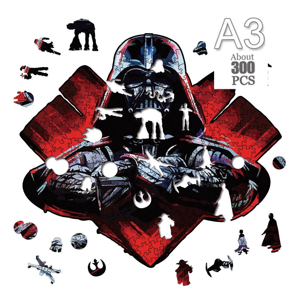 Movie Characters Wooden Puzzle Film Star Wood Jigsaws 2D Magic School Badge Character Jigsaw Toys for Kids