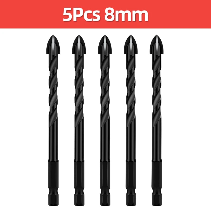 TOOLEYE Kreuz Hex Bohrer Set Für Beton Porzellan Fliesen Glas Metall Multifunktions Bohrer Bits Kit Power Werkzeuge Bohren Bohrer