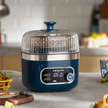 2.5L Smart Electric Air Fryers Oil-free Automatic Household Kitchen 360°Baking Convection Oven Deep Fryer Visible Window 220V.