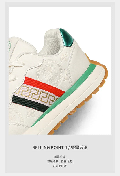 Genuine Leather Casual Shoes Men Designer Luxury Women Tennis Chunky Sneakers Muffin Sport Shoes Man Male Board Footwear.