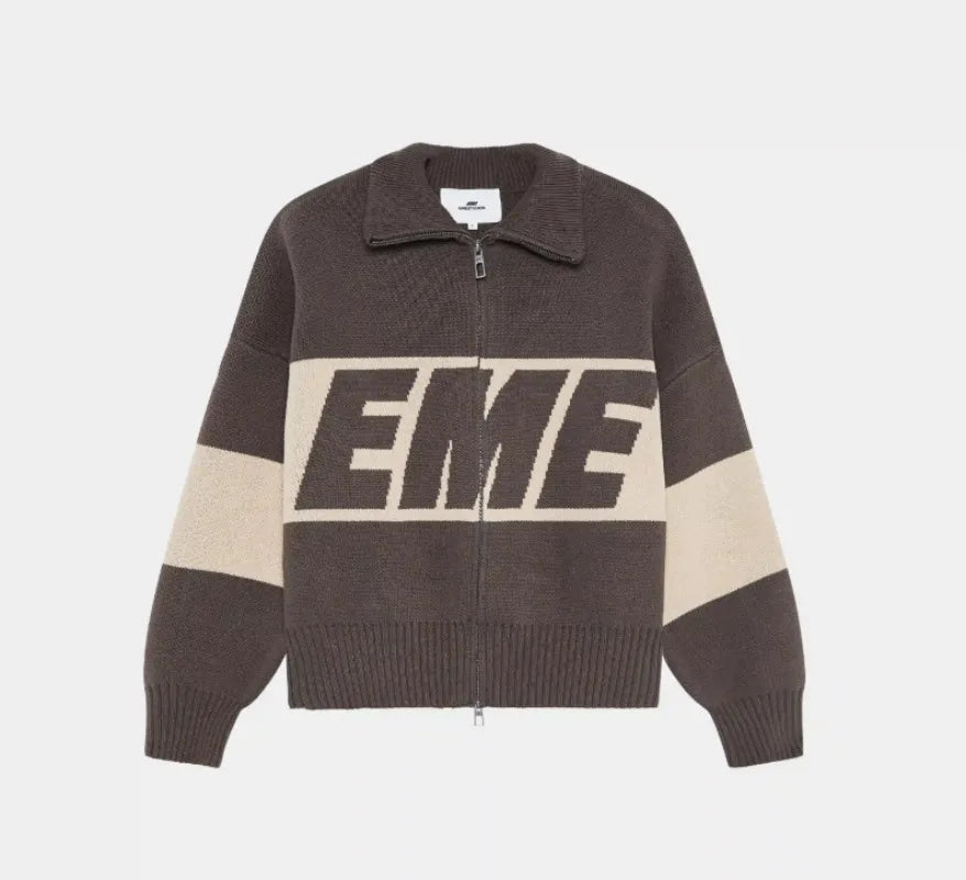 Autumn/winter Streets Casual Loose Retro Embroidered Top Hip-hop Oversized Sweater American Fashion Brand Zipper Cardigan Unisex.