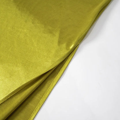 2025 Autumn Stain Long Solid Color Skirt Women Elegant High Waist Side Split Maxi Skirts Party Sexy Clothes for Female