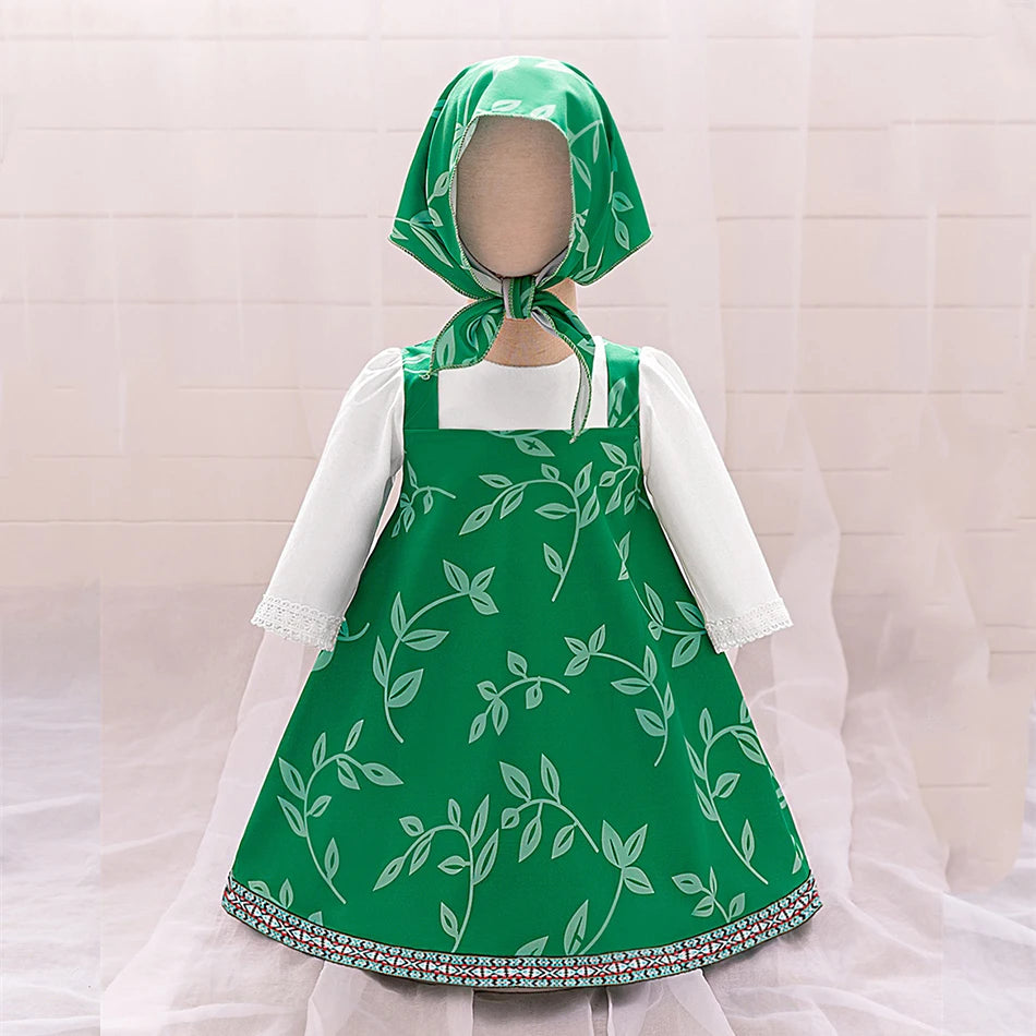 Mädchen Martha Cosplay Prinzessin Kleid Kleinkind Cartoon Bär Bühne Leistung Kleidung Kinder Karneval Party Maskerade Kleidung