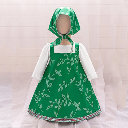 Mädchen Martha Cosplay Prinzessin Kleid Kleinkind Cartoon Bär Bühne Leistung Kleidung Kinder Karneval Party Maskerade Kleidung