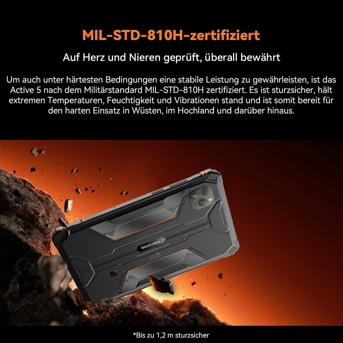 Blackview Active 5 Outdoor AI Tablet Smartphone, 8.68 ‘’ HD+ 90Hz,IP68/IP69K Waterproof Android 15, 8GB+128GB 6600mAh Battery.