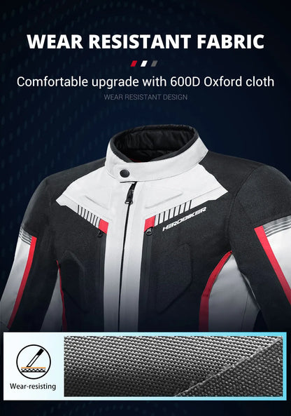 HEROBIKER Waterproof Motorcycle Jacket Man Racing Jacket Wearable Motorcycle Pants Moto Clothing With EVA Protection.