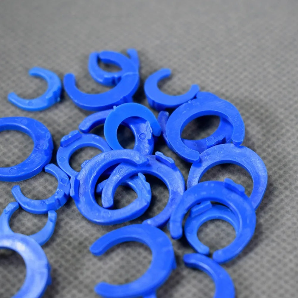 Blue C-Clamp 1/4" 3/8"OD Hose For Water Purifier Quick Connect Fitting Connector Aquarium RO Water Filter Reverse Osmosis System