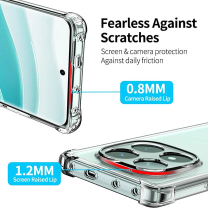 TPU Transparent Case for Xiaomi Redmi Note 14 Pro 5G Pro+ Plus Protective Cover Four Corners Shockproof Bumper Coque Fundas.