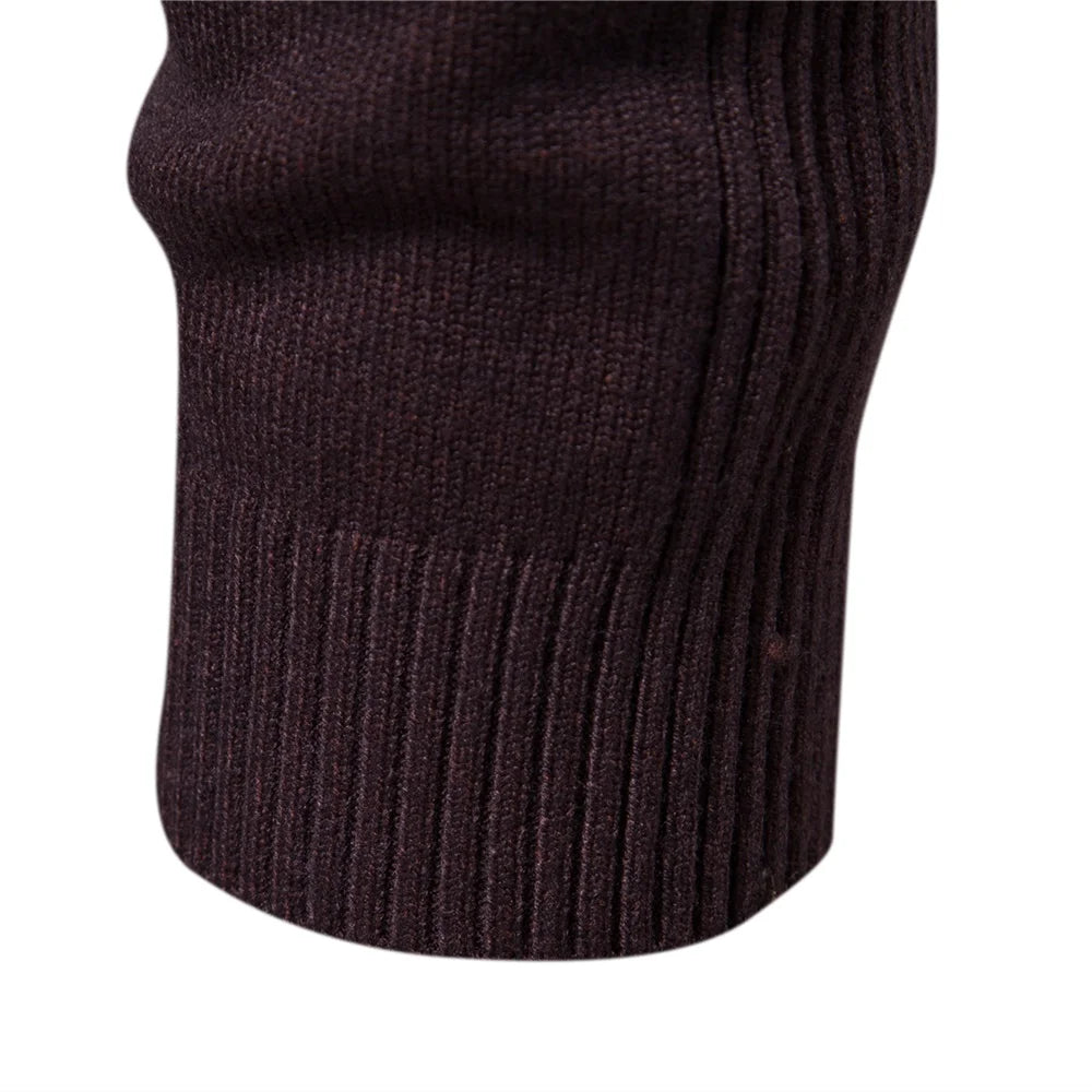 2021 New Winter Men Turtleneck Sweater Casual Solid Color Warm Pullover High Quality Slim High Neck Long Sleeve Sweater Men.