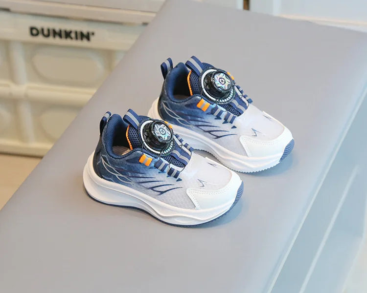 Tenis Child Shoe Casual Sneaker for Boy Kid Shoe for Girl Rotating Buttons Running Shoe for Girl Soft Sole Mesh Braeathable Shoe.