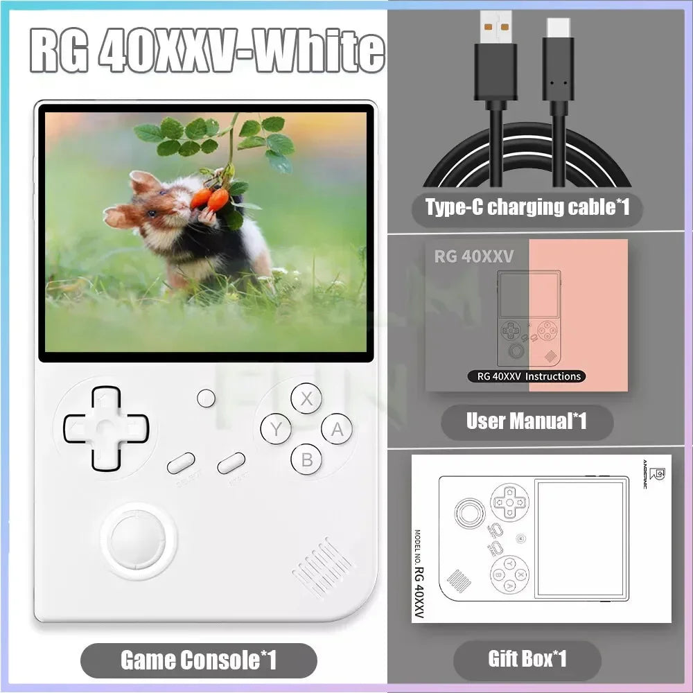 RG40XXV Retro Handheld Game Console 4.0 Inch 640*480 Screen Linux System 5G WiFi Bluetooth HDMI TV Output Video Game Player.