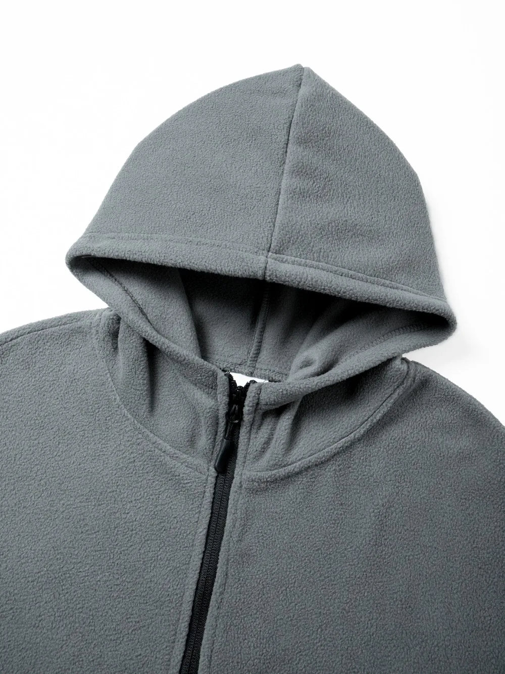 Autumn Winter Polar Fleece Warm Hooded Jacket Mens Full-Zip Up Windproof Hooded Coat Outdoor Loose Casual Fleece Sweatshirt.