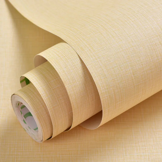 Selbstklebende Tapete, wasserdicht, einfarbig, Leinenmuster, Wohnzimmer, Schlafzimmer, Zimmer, Schrank, Dekoration, Aufkleber