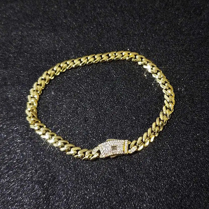 6/8/10/12/15/20mm Monaco Cuban Chain Necklace Hip Hop 14k Gold Plating Cuban Chain Bracelet Hip Hop Jewelry.