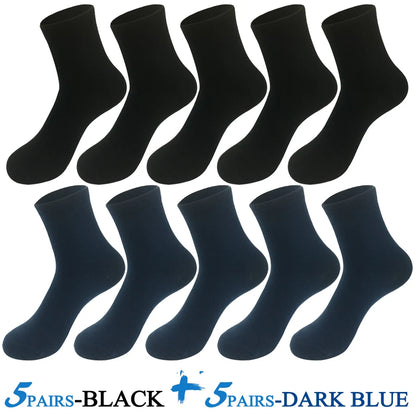 5 Pairs/Lot Socks Men Cotton Dress Wedding Black Grey White Brand Fashion Meias Male Breathable Casual Long Sock Gift 2024 New.