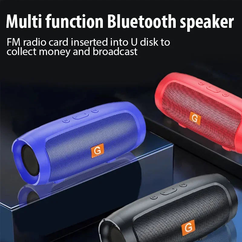 Portable Subwoofer Bluetooth Speakers Outdoor Stereo Surround Waterproof Loudspeaker Wireless Sound Box Support FM Radio TF Card.