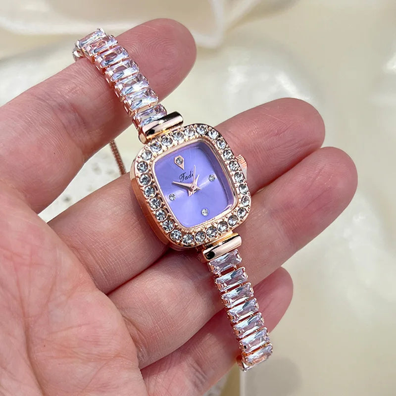 Luxury Women Watches Fashion Diamond Crystal Watches Elegant Quartz Wristwatches for Bracelet Female Wrist Watch Reloj Mujer.