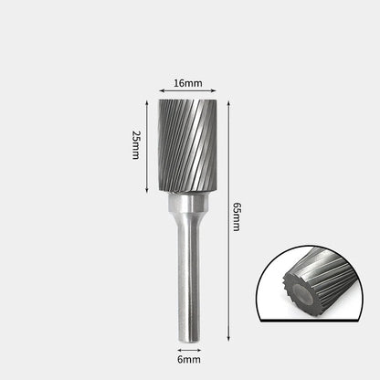 Hartmetallfräser, Wolframstahl-Schleifkopf, zylindrisch 6 mm, AE AX AX Metallfräser