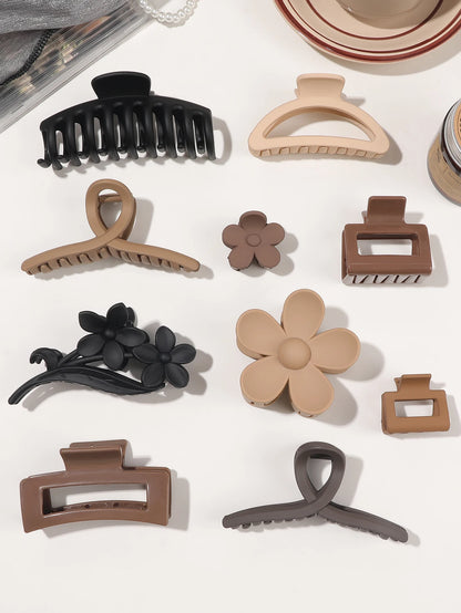 7/8Pcs Neutral Color Hair Clips for Women 4.7Inch Large Hair Claw for Thin Thick Hair,Big Matte Banana Clip,Strong Hold jaw clip