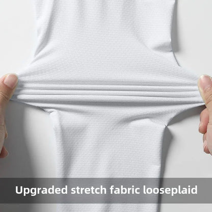 5pcs Men's Lightweight Summer Ice Silk Athletic Set Quick-Dry Running Clothes Outdoor Kit Cycling Fitness Men's Sportswear Set.