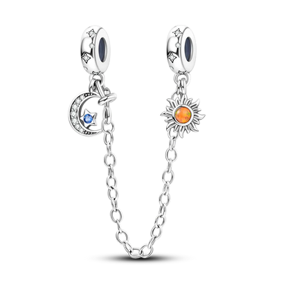 Silver Clasp 925 Sterling Silver CZ pave Clip Charms Daisy Beads Stopper Safety Chain fit Original Bangle Bracelet Jewelry Clip