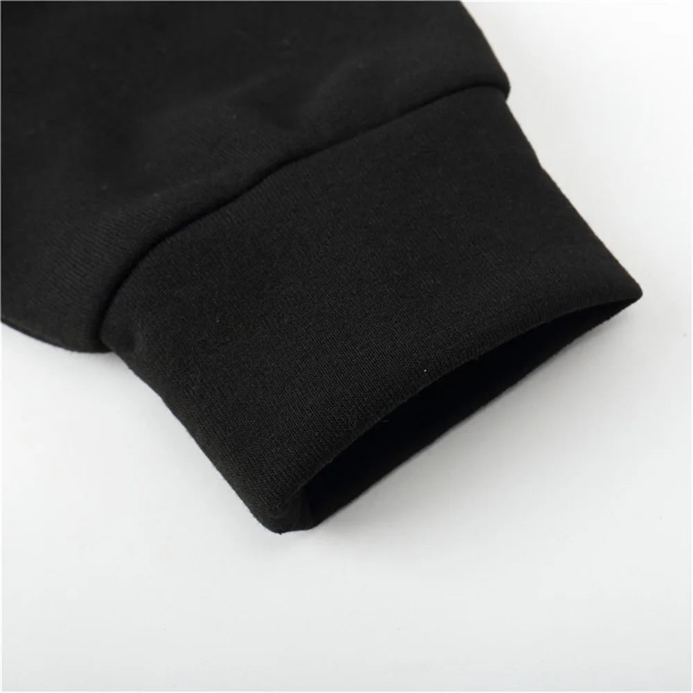 Men's Casual Tracksuit Autumn Fleece Warm Sweatshirts Sweatpants Suit Daily Sports Hooded Sweatshirts + Jogger Pants 2-piece Set.