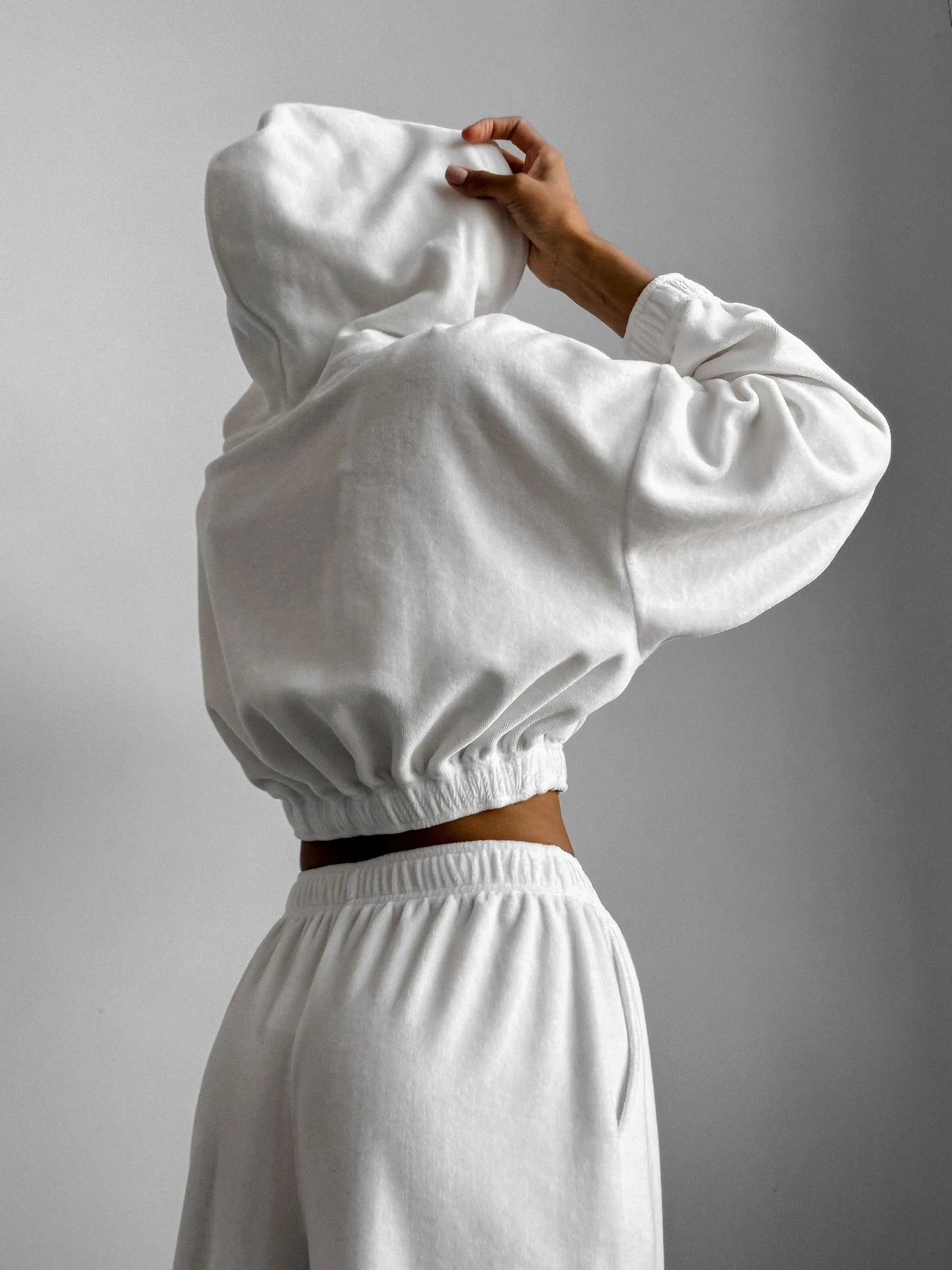 Fall Winter Women's Fashion Hooded Stand Collar Sweatshirt Set Casual Loose Fit Two Piece Streetwear Lounge Gym Ourdoor Outfit