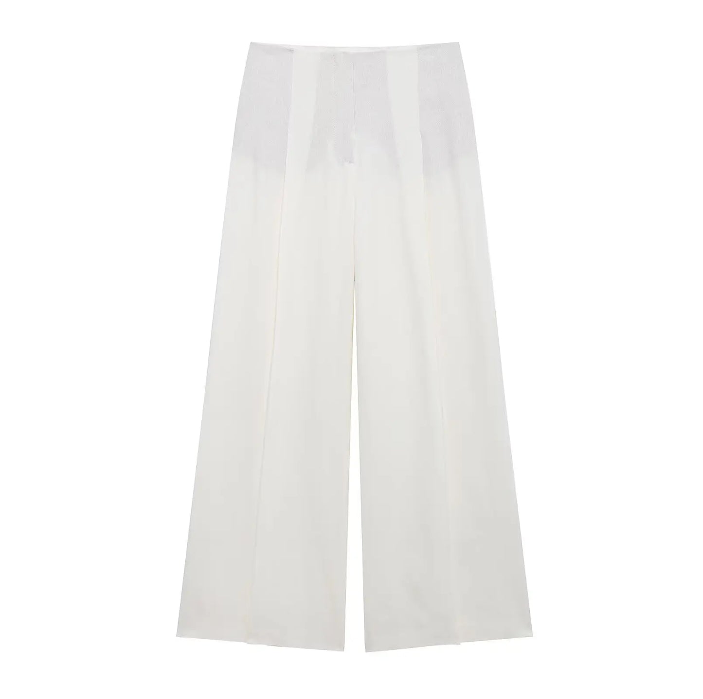 HH Women's Suits White Turn-Down Collar Long Sleeves Lace-Up Blazers+High Waist Zipper Long Pants Female Spring Fashion Sets.