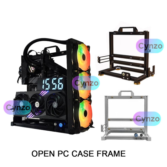 ITX MATX ATX Gamer Cabinet,MOD Desktop PC Case Open Frame Rack,Water Cooler Computer Gaming Chassis Vertical Personality DIY.