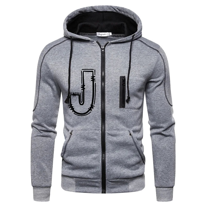 Men's Clothing Casual High Quality Autumn Winter Outdoors Hoodie Daily Jogging Sports Single Piece Zipper Jacket and Sport Pants.