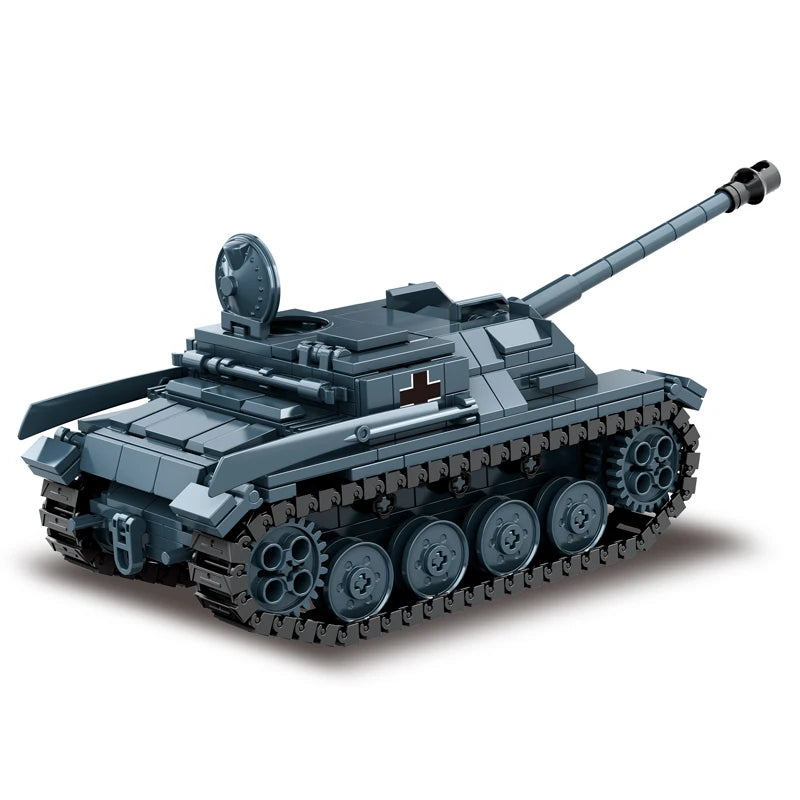 World War 2 WW2 Army Military Soldiers Armor Halftrack Main Station Tank Building Blocks Bricks Model DIY Assembly Toys For Kids.