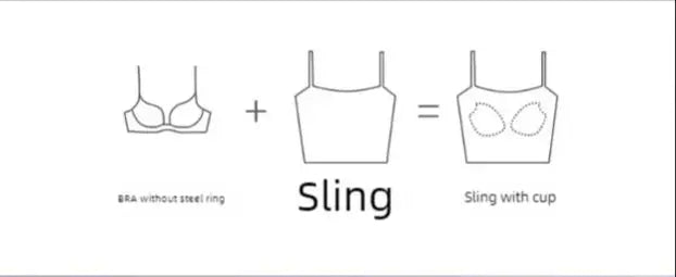 Solid Color Sling Vest for Women with Built-in Bra Pads, Adjustable Shoulder Straps - Summer Inner Layer Top.