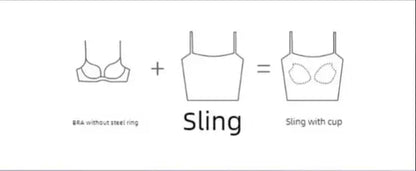 Solid Color Sling Vest for Women with Built-in Bra Pads, Adjustable Shoulder Straps - Summer Inner Layer Top.