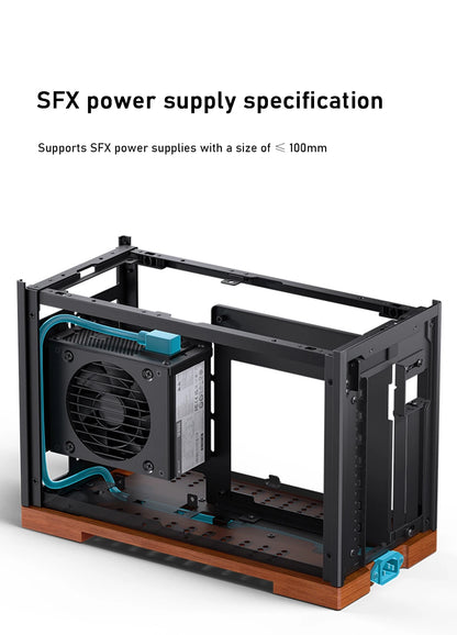 Jonsbo T9 Aluminum Alloy ITX Chassis Computer Desktop Host Shell Type-C 11L Small PC Case With PCIE 4.0 GPU Adapter Cable