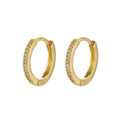 Silver Gold Color Hoop Earring Trendy Punk Hip Hop Rivet Ear Rings for Women Gothic Party Jewelry Pendientes Orecchini 2025