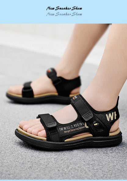 Kids' Summer Breathable Sport Sandals for Boys Casual Beach Shoe Comfortable Soft Sole Children's Fashion Non-slip Sandalias