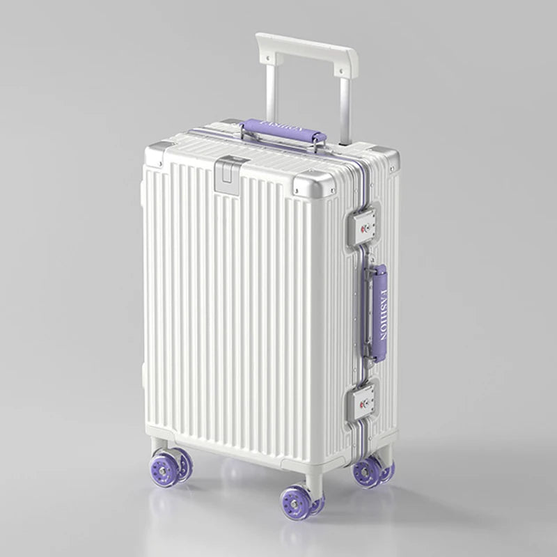 20-Zoll-Kompaktgepäck 26-Zoll-Trolley-Koffer mit großem Fassungsvermögen und Aluminiumrahmen für Männer und Frauen Reisekoffer.