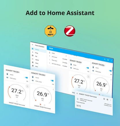 SONOFF TRVZB Zigbee Thermostatic Radiator Valve Smart Home Temperature Controller Remote Control Via Ewelink Alexa Google ZHA.
