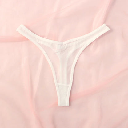 Seamless Thongs For Women Translucent Mesh G Strings Sexy Panties Female Tiny Tangas Ultra Thin Breathable Soft T-back Underwear.