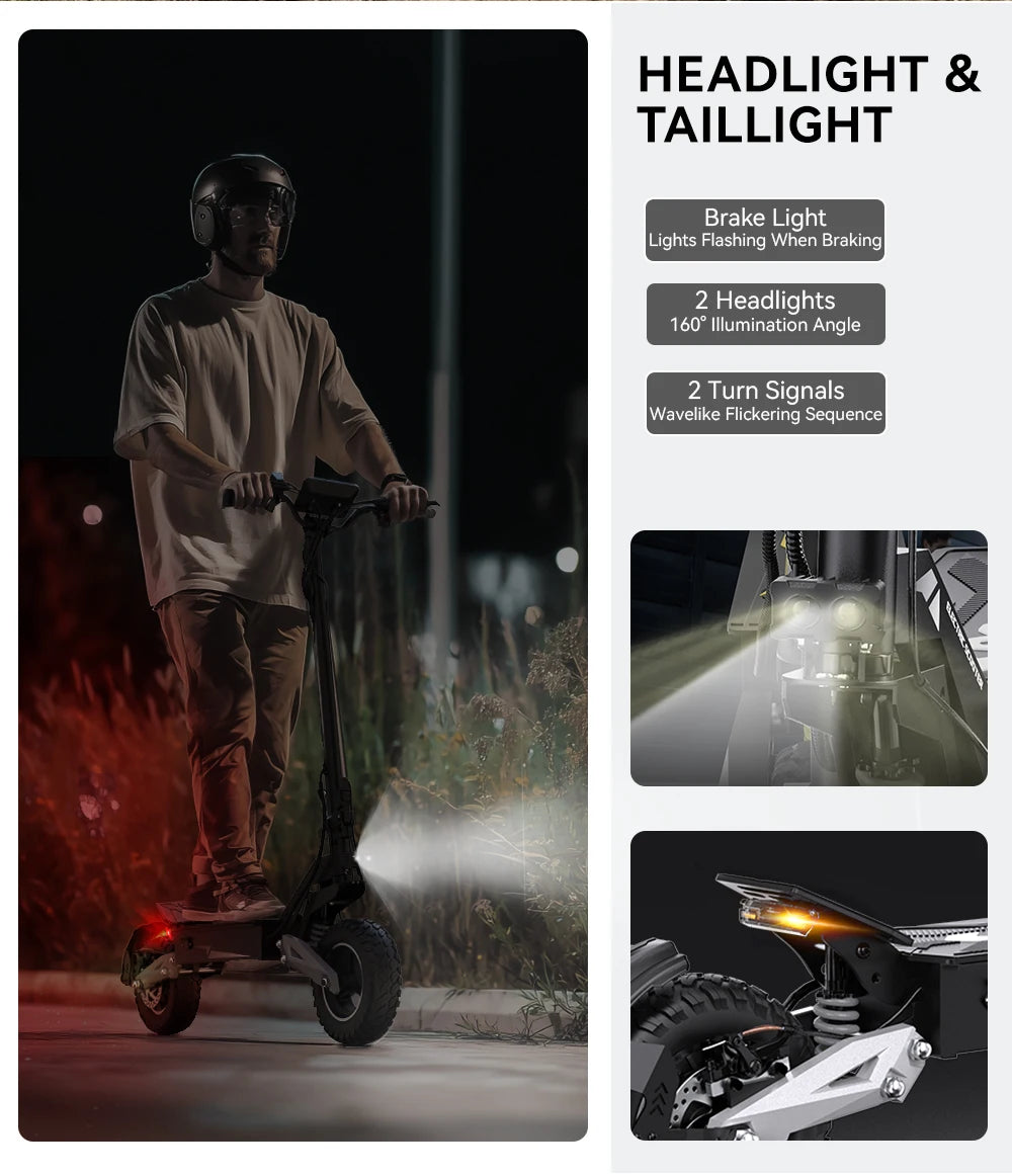 OOTD T10 Electric Scooter 500W Motor 48V13AH Battery Off-Road E-Scooter Adult 11 Inch Foldable City commuting  Electric Scooter.