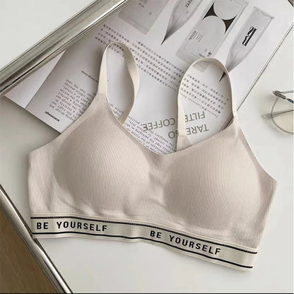 Women's Beautiful Back Sports Bra Elastic Sleeveless Vest Breathable Slim Crop Top with Adjustable Shoulder Straps.