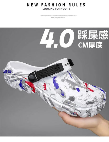 Plus Size 46 47 Men's Summer Clogs Sandals Eva Slippers Men Fashion New Flat Sandals Men Women Leisure Slides Men Casual Shoes