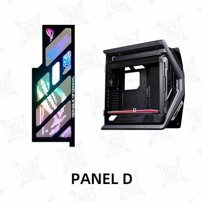 ASUS GR701 Laser Engraving Case Panel ARGB Lighting Plate ROG Strix Helios PC MOD Decorative Light Plate.