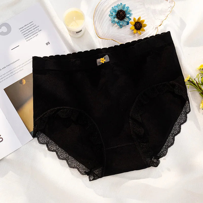 4Pcs Plus Size Underwear Women's Panties High Waist Sexy Panties Seamless Briefs Female Girls Lingerie Graphene Pantys Ladies.