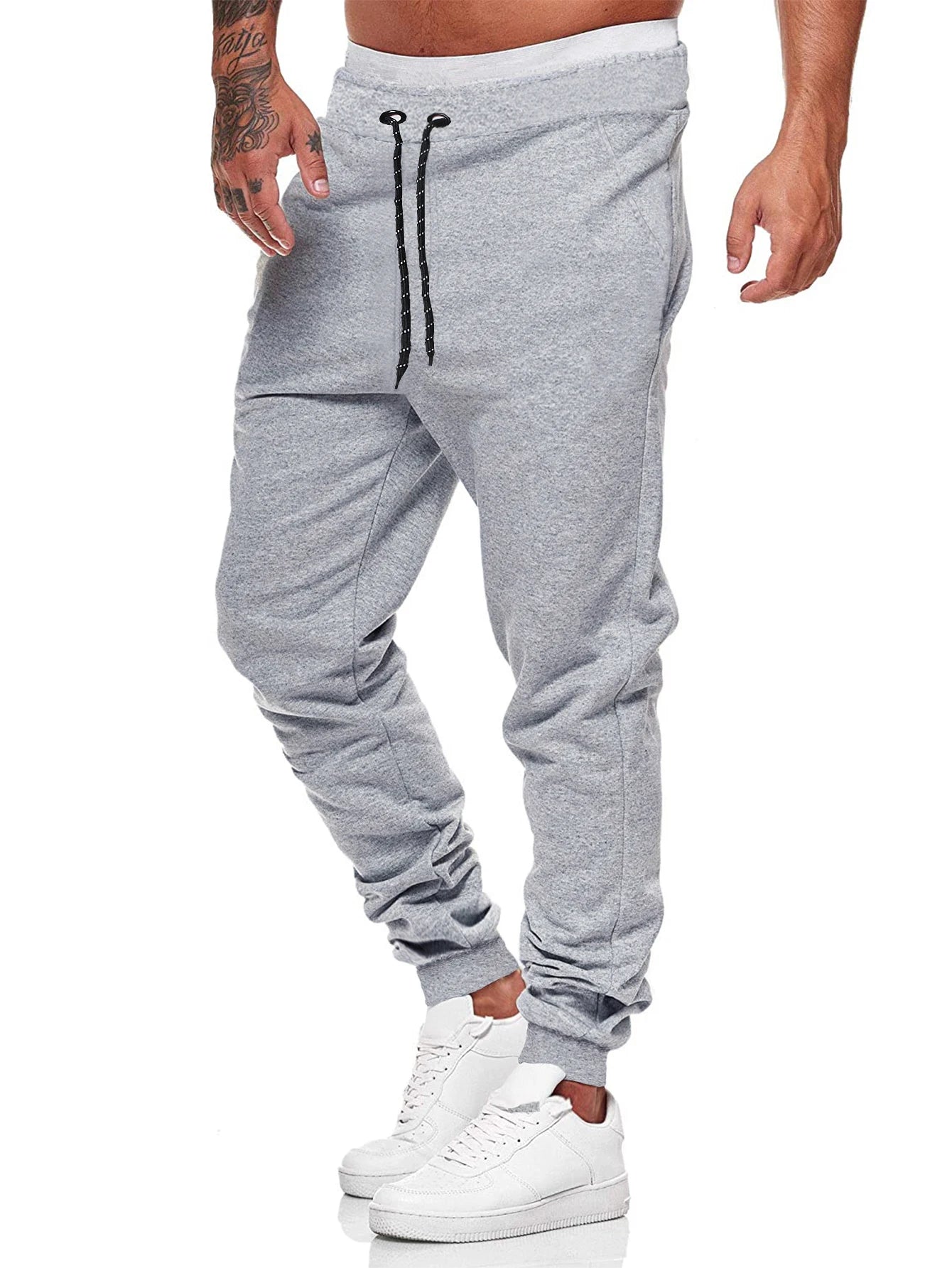 FGKKS 2023 New Loose Sport Pants Men's Slim-Fit Trend Straight Running Trouser High-Quality Design Casual Sweatpants Male.