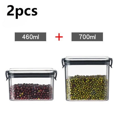 Dry Food Storage Box Food Containers Transparent Stackable Kitchen Spaghetti Noodles Sealed Tank Cans Organizers Bottles