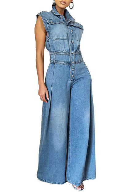 Denim Jumpsuit Women Loose Vintage Preppy Style Overalls Female Fashion Streetwear Chic Popular Harajuku 2025 Drop Shipping.